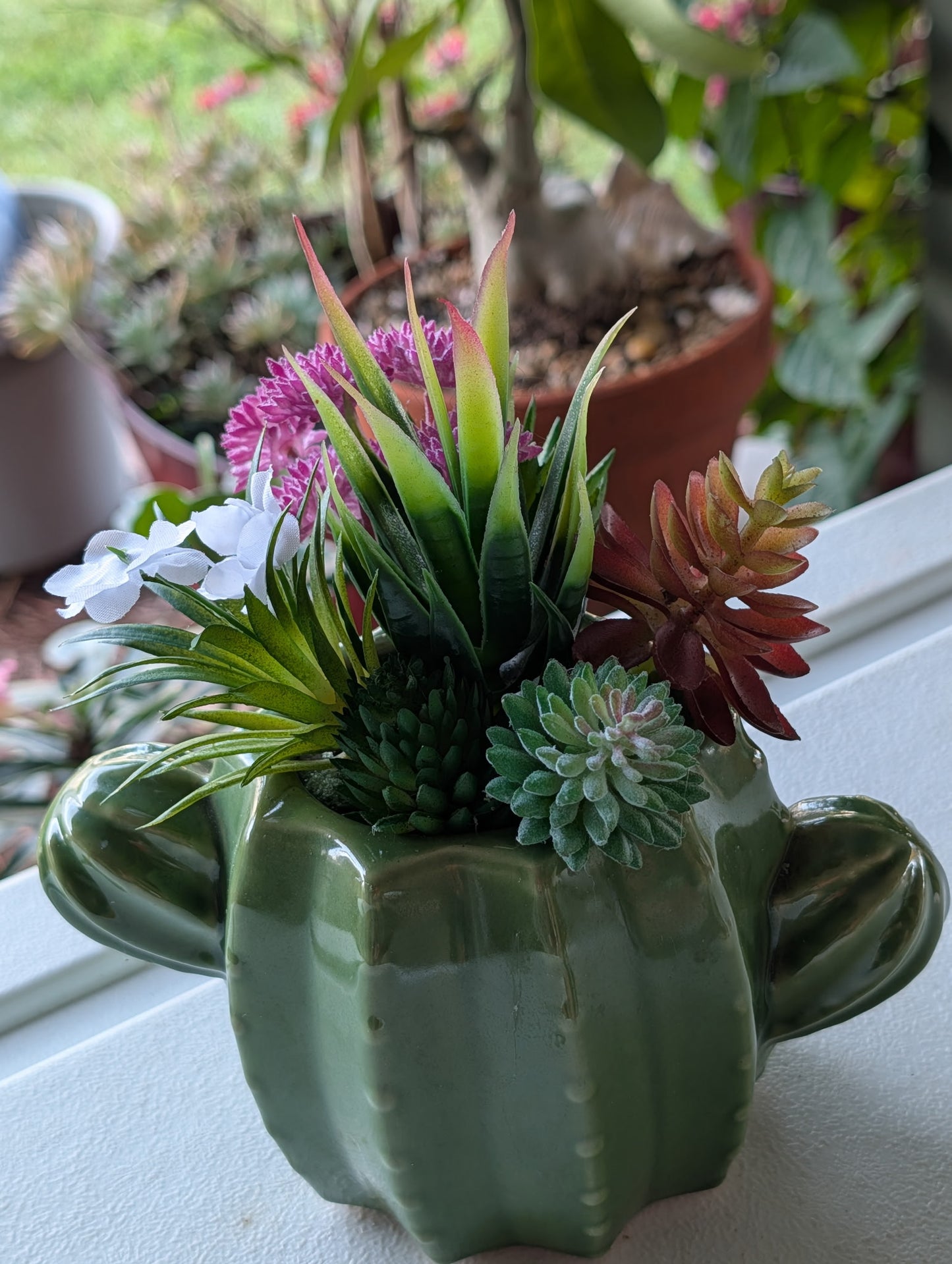 Ceramic Green Cacti Pot