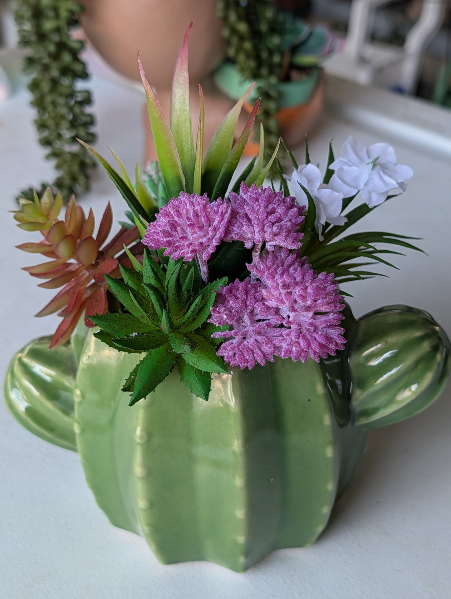 Ceramic Green Cacti Pot