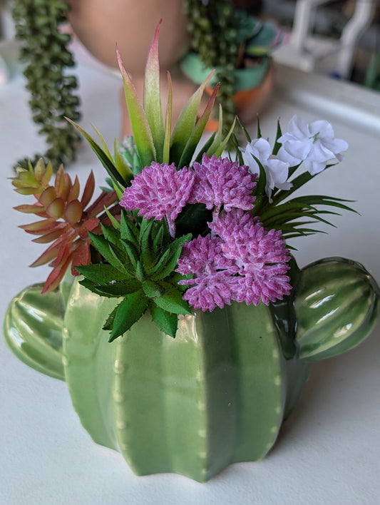 Ceramic Green Cacti Pot